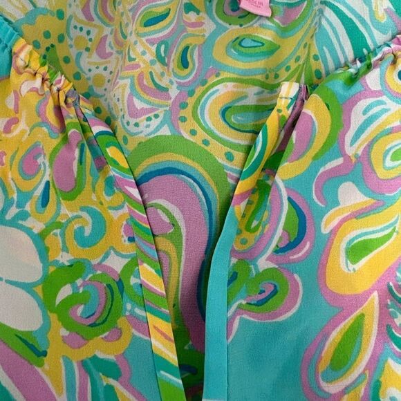 Lilly Pulitzer Elsa Top 100% Silk Size Small - Picture 4 of 5